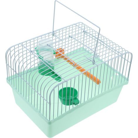 Compact birdcage made of iron and ABS, including perch, feeder and waterer, for cockatiels and travel (1/5)