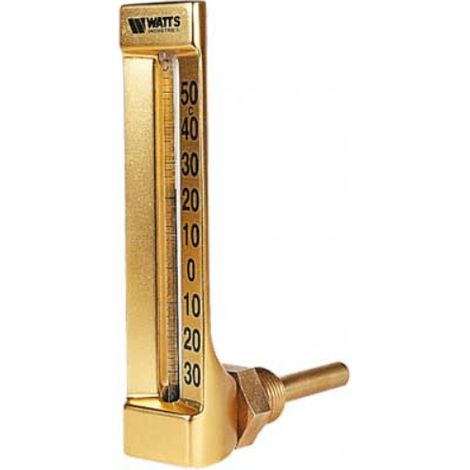 Termometro ad immersione attacco a squadra 0° - 120° 63 mm 1/2 Watts industries