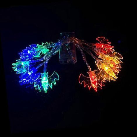 Guirlande lumineuse citrouille d'Halloween 1,5 m, 10 LED, décorations pour fête d'Halloween, intérieur et extérieur, lampe fantôme, ornement 2024Style4