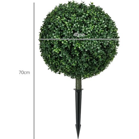 Buis artificiel (lot de 2), réaliste, résistant aux intempéries, facile d'entretien, 70 cm (1/5)