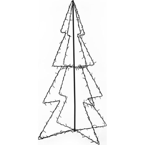 INLIFE Arbre de Noël cône 160 LED d'intérieur/d'extérieur 78x120 cm (1/4)