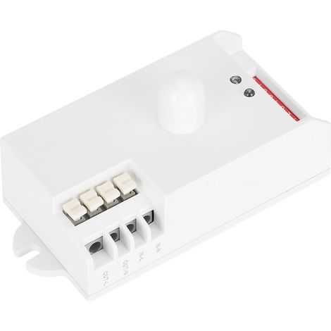 Beleuchteter, bewegungsaktivierter Lichtschalter mit 5,8-GHz-Mikrowellenradarsensor und einstellbarem Drehknopf für den Einsatz in Wohnungen, Hotels und Fluren. (1/5)