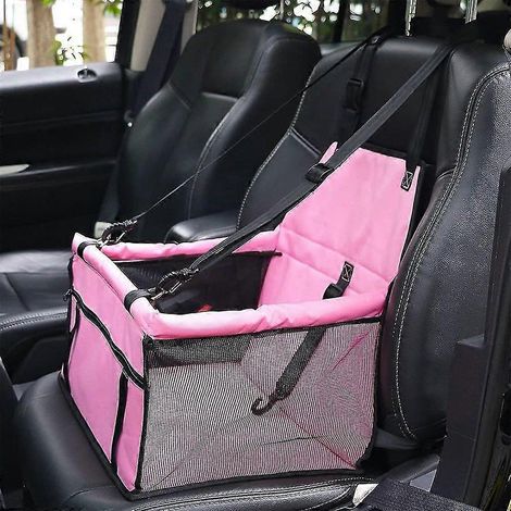 Siège auto pour chien à installer à l'arrière, adapté aux chiens de petite et moyenne taille jusqu'à 45 cm au garrot – matériau stable et imperméable (1/4)