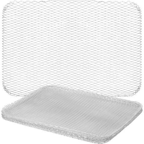 Lot de 20 tapis de cuisson jetables pour barbecue - Grille antiadhésive en maille pour la cuisson en extérieur, idéale pour la viande, le poisson et les légumes, argent (1/5)