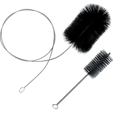 Lot de 2 brosses pour Conduit de poêle, Brosse de Nettoyage en Fil d'acier, Kit Nettoyage Gaine Souple Gaine Vmc, kit de Nettoyage pour cheminée,Souple Brosses de Ramonage (1/5)