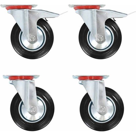 143459 vidaXL Swivel Casters 4 pcs 160 mm (1/5)
