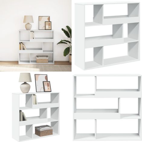 vidaXL Bücherregal/Raumteiler Weiß 100x33x94,5 cm (1/5)