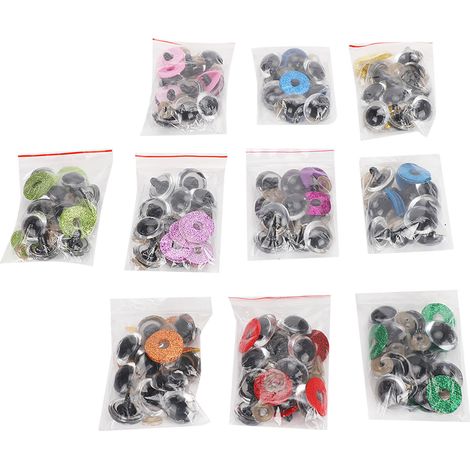 20MM Yeux de Sécurité avec Rondelles Brillantes Colorées pour Poupées, Jouets en Peluche, Animaux et Marionnettes (1/5)