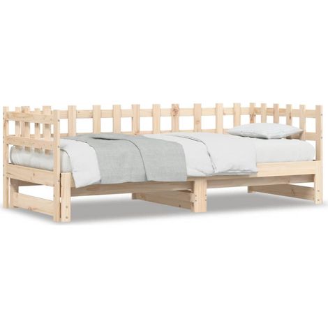 Maison Exclusive - Dormeuse Estraibile 2x(80x200) cm in Legno Massello di Pino