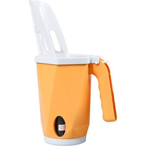 Pelle à litière pour chat détachable, Portable, grande capacité, pelle intégrée avec boîte pour chats chaton jaune (1/5)