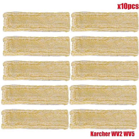 Pour aspirateur de vitres Karcher WV2 WV5, lingette lavable, pièces de rechange, chiffons de nettoyage pour vitres, lingettes ménagères, nettoyant pour vitres