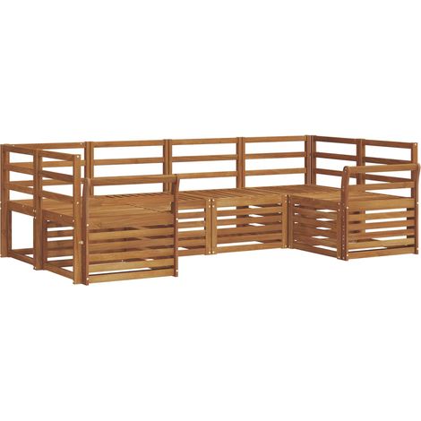Set divano sezionale 6 pcs Naturale vidaXL