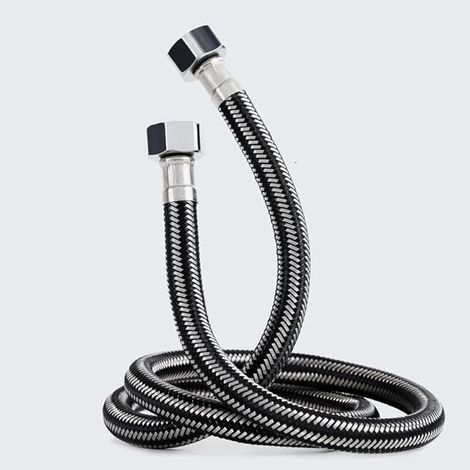 30CM, Tuyaux de Raccordement(G1/2 X G1/2) avec tresse en acier inoxydable,Tuyau entrée de Chauffe-Eau Chaude et Froide,pour Remplacement Universel de Cuisine Salle de Bain. (1/5)