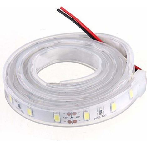 Ruban LED SMD 5630 - 5 m - Étanche IP67 - Blanc Froid - 12 V - Pour Éclairage Décoratif Intérieur Extérieur (1/5)