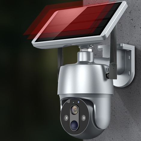 Caméra de surveillance sans fil à énergie solaire, caméra étanche haute définition (1/5)