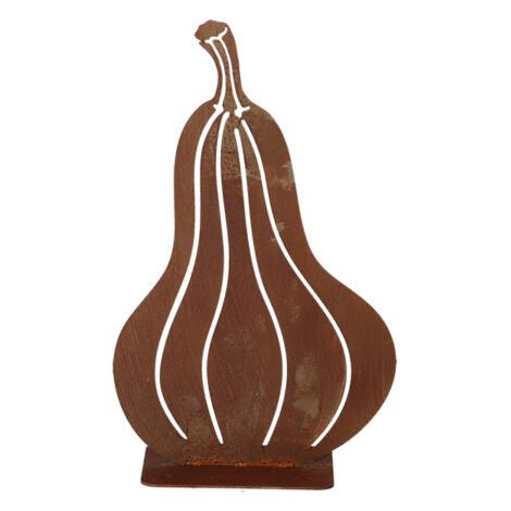 Zucca decorativa in metallo, altezza 27 cm
