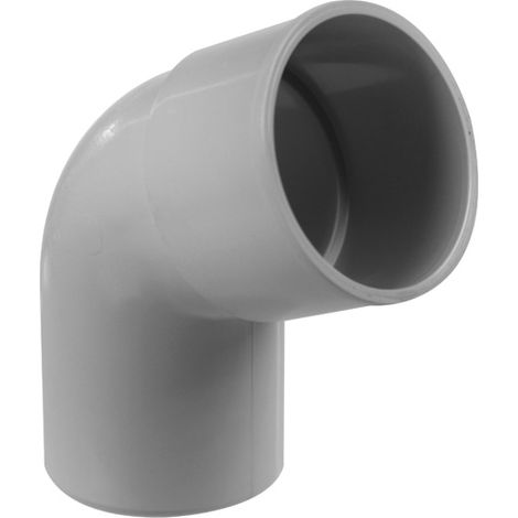 Coude PVC 67°30 mâle femelle pour tube de descente Ø50 - gris - FIrst Plast (1/2)