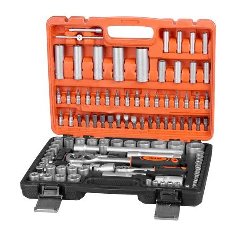 Werkzeugsatz Strend Pro S210, 108-teilig, im Koffer, 1/4"+1/2"