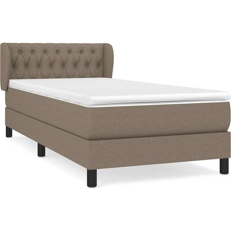 Maison Exclusive - Giroletto a Molle con Materasso Tortora 100x200 cm in Tessuto (1/5)