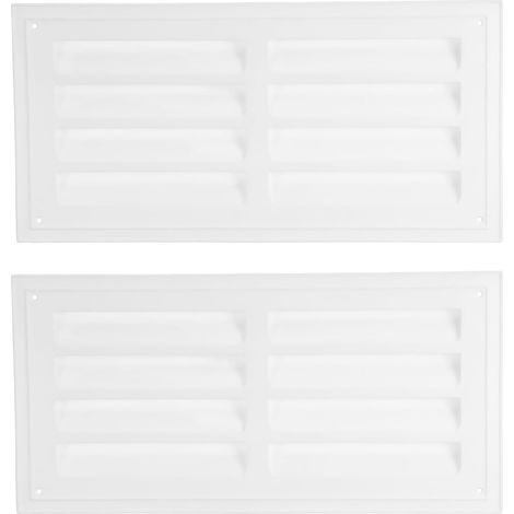 Couvercle de Ventilation Domestique en Plastique Carré Blanc 2pcs (1/5)