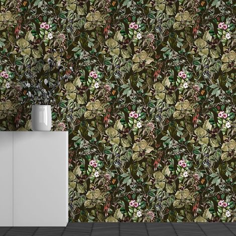Papier peint panoramique - Motif Fleurs - 260 cm x 163 cm (1/3)