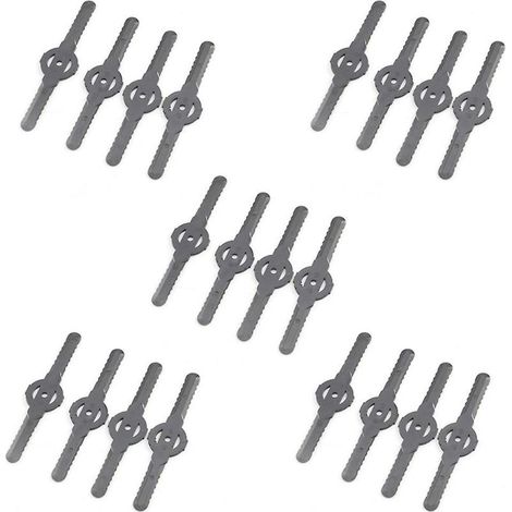 Lot de 100 lames de coupe-herbe en plastique pour tondeuse à gazon sans fil (1/3)