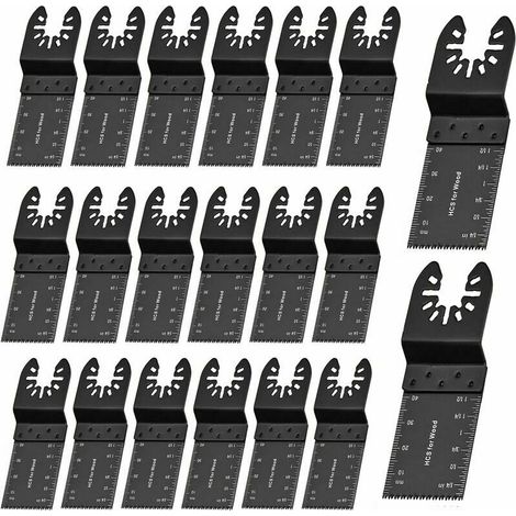 20 lames de scie oscillantes universelles pour métal et bois, compatibles avec les outils multifonctions jusqu'à 35 mm. (1/4)