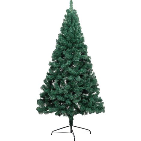INLIFE Demi-arbre de Noël artificiel avec LED et boules Vert 150 cm (1/5)