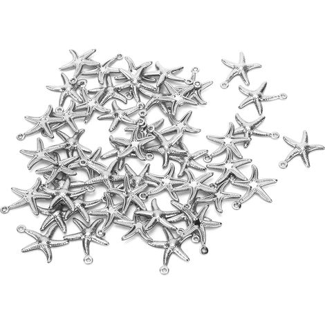 50Pcs Beach Jewelry Hollow Double Sided Unique Design Ocean Starfish Pendant for Bracelet Necklace Decoration (1/5)