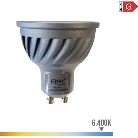 Spot LED Dimmable GU10 6W Dicroïque équivalent à 45W - Blanc du Jour 6400K - 35288 (1/3)