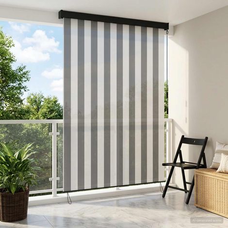 Tenda a rullo Antracite e Bianco 100 x 250 cm vidaXL
