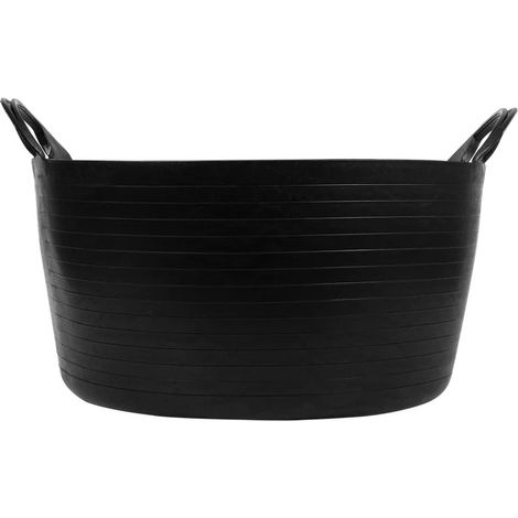 Seau noir 30L plastique flexible avec poignées BELLOTA (1/3)