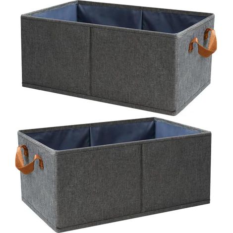 Lot de 2 boîtes de rangement pliables à tiroirs pour vêtements, jeans, pantalons, leggings, t-shirts - Organisateur de rangement pour vêtements (1/5)