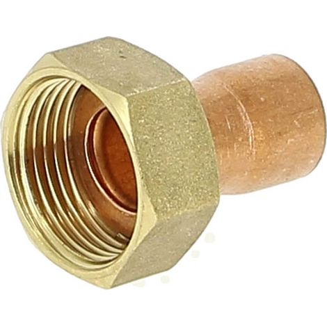 Anquier – Raccord cuivre droit 2 pièces FF écrou prisonnier 3/4" – Pression de service 25 bar – Applications eau potable et chauffage
