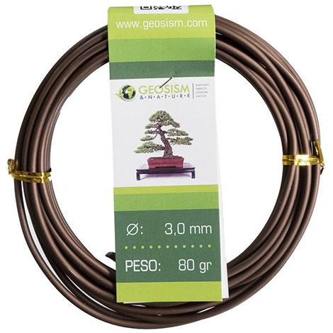 Filo di alluminio ramato (alluminio-ramato) Geotools 3,0 mm per bonsai, 80 gr