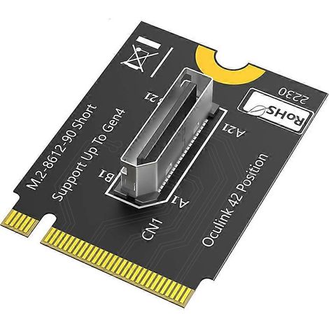 M.2 NVMe Key M zu SFF-8612 Adapter, NVMe PCI-E 4.0 x4 zu OcuLink SFF-8612 4i Host-Adapter für SSD und eGPU B (1/5)