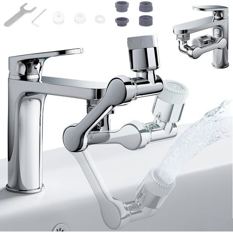 Rallonge Robinet Pivotante 3 Axes - Aérateur Pliable 2 Modes pour Évier (1/5)