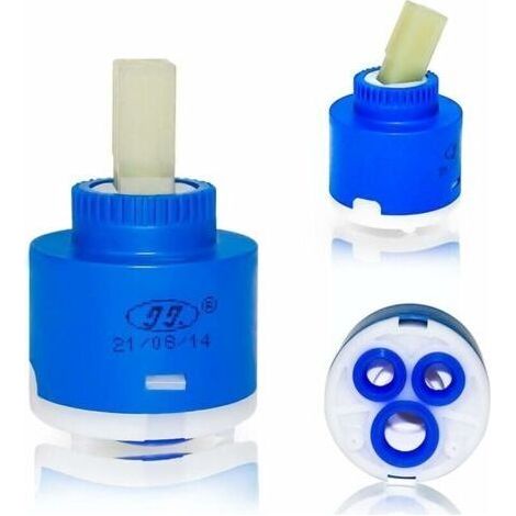 Cartouche Ceramique Cartouche en céramique 40mm Inner Contrôleur Cartouche de rechange Cartouche Mitigeur pour robinet mitigeur de salle de bain Bleu (40mm) (1/3)