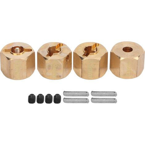 Jeu de 4 adaptateurs hexagonaux 12mm pour moyeux de roues étendus, compatibles SCX10 90046 GN7 CC01 voitures RC 1/10, 10mm (1/5)