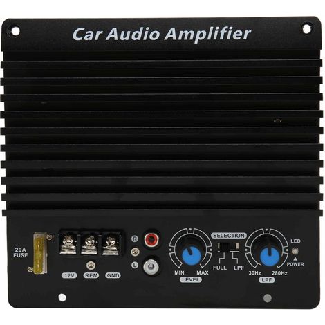 Carte d'amplificateur de voiture 12V haute puissance en alliage d'aluminium pour subwoofer de véhicule (1/5)
