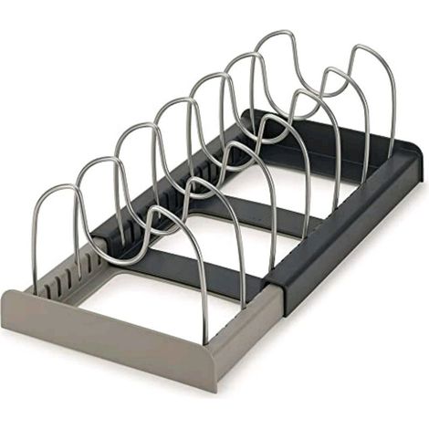 Supports de couvercles de casseroles, réglables, pour tiroir, organiseur de couvercle de cuisine, extensible, parfait pour les poêles, les casseroles (1/5)