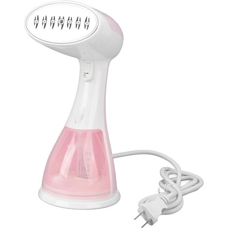 Fer à repasser vapeur compact rose pour voyage, portable, électrique, avec petite brosse vapeur, prise américaine 110-125 V (1/5)