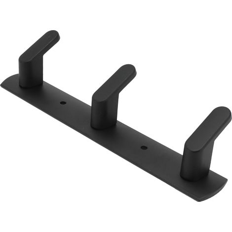 Simple Space Aluminium-Reihenhaken, Wandmontage, für Küche, Bad, Kleiderschrank, Schwarz, 3 Haken (1/5)