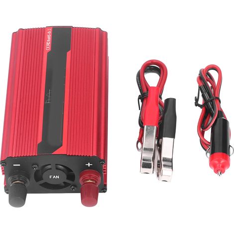 Convertisseur de puissance 12 V CC, 1000 W, avec protection solaire pour appareils de voiture, conversion de 12 V CC en 220 V CA. (1/5)