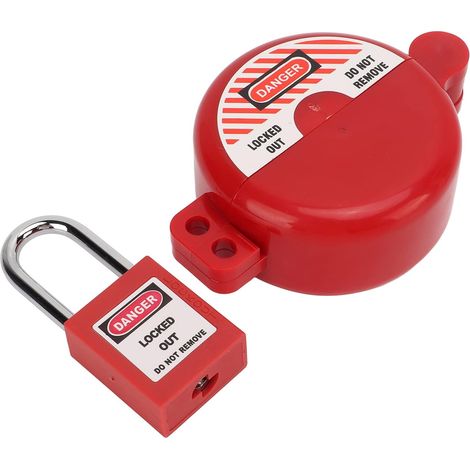 Verrou de Valve de Verrouillage, Résistant aux Chocs pour Verrouillage à Robinet d'eau et de Gaz avec Cadenas de sécurité Résistant à la Chaleur (1/5)