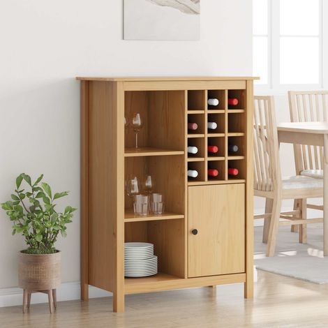vidaXL Wine Cabinet HILL Honey Brown 79.5 x 40 x 107.5 cm (1/5)