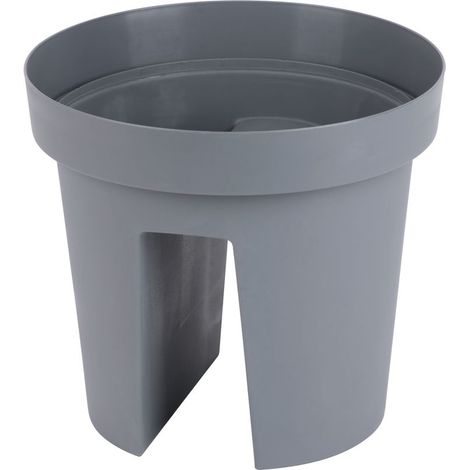 Blumentopf Strend Pro Modern Railing, für Geländer, 25,5x28cm, grau