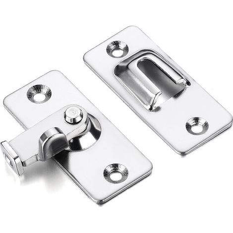Serrure de porte à 90 degrés, acier inoxydable 304, résistante à la corrosion, serrure de porte à angle droit, loquet de porte pliant antirouille à 90 degrés, convient pour la maison, la chambre, le (1/5)