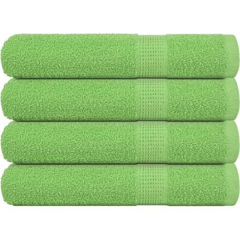 Serviettes de sauna FROGN 4 pièces vert pomme 80x200 cm 360 g/m²