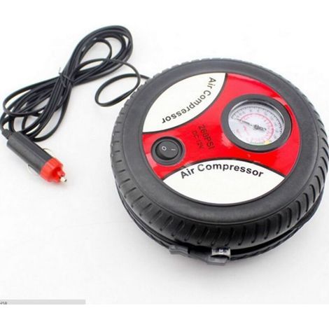Mini gonfiatore per pneumatici auto - Compressore d'aria portatile 12V - Pompa d'aria per auto - Con adattatore per accendisigari (1/4)